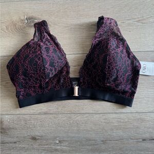 Pure Beauty by Rene Rofe Black and Pink Bra Size 1X